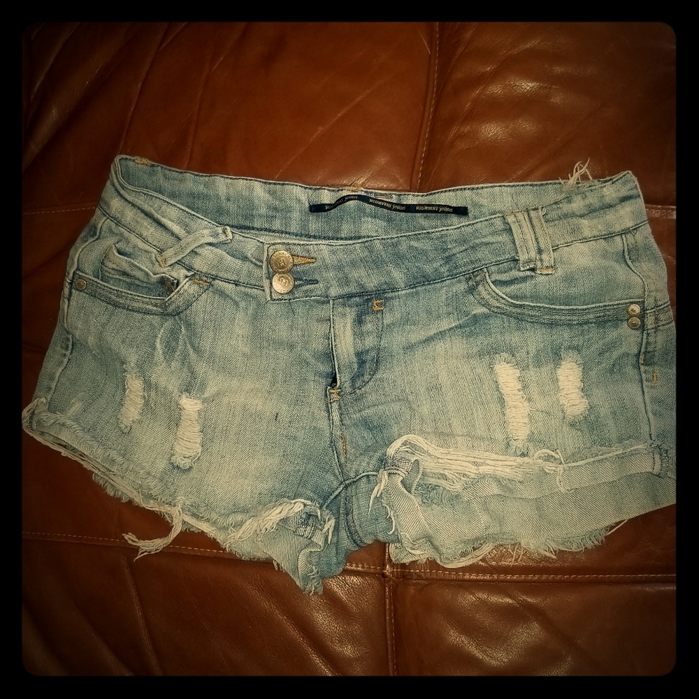 Highway jeans light blue denim shorts